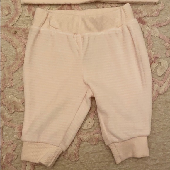 NWT 2-Piece Velour Top & Striped Pant Set - Picture 2 of 3